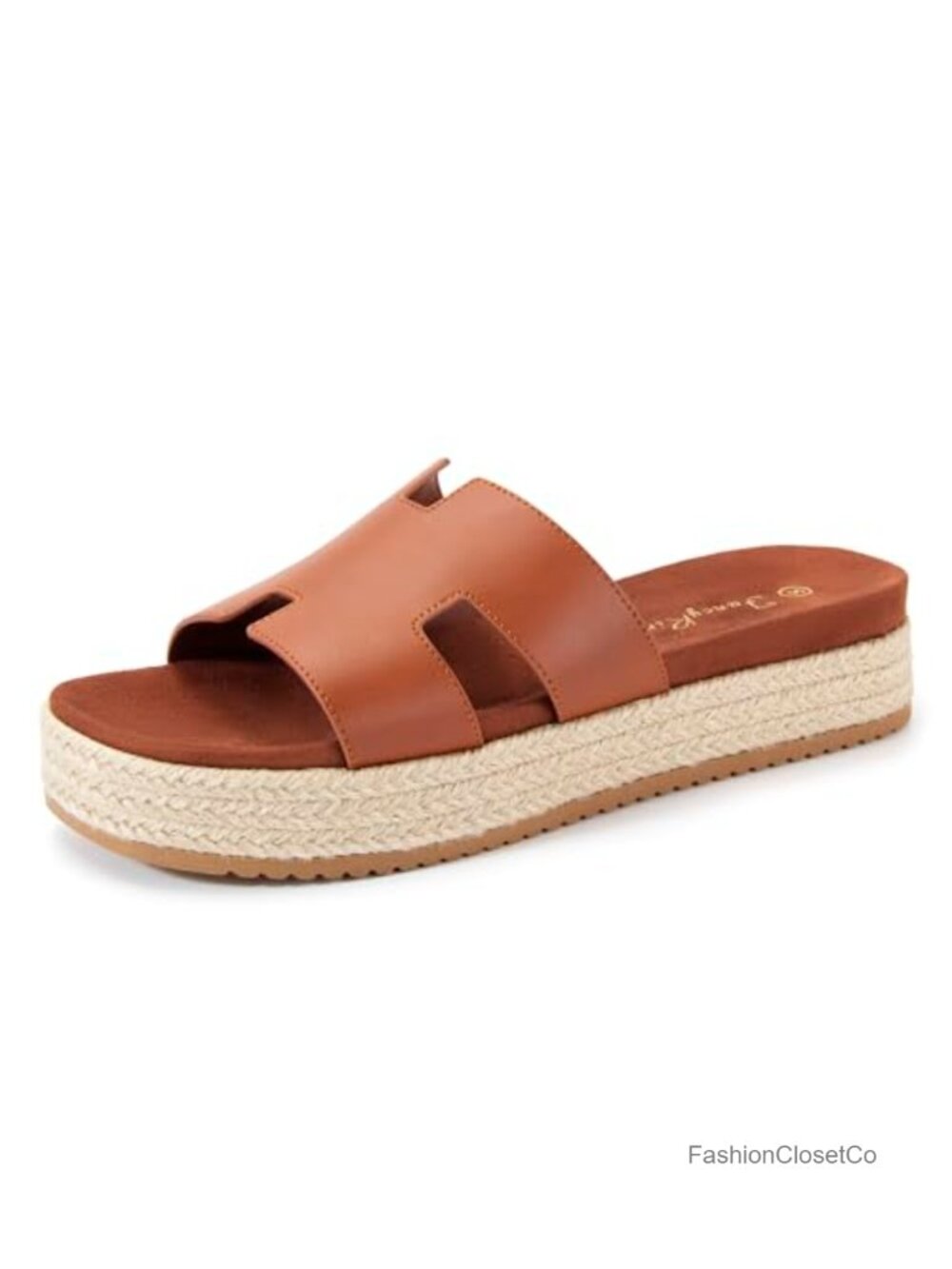 Platform Wedge H-Band Espadrilles Sandals Slip On Beach Vacation Flatform Open - Picture 2 of 6